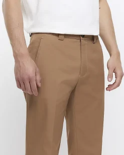 River Island Stone tapered fit smart trousers< Trousers
