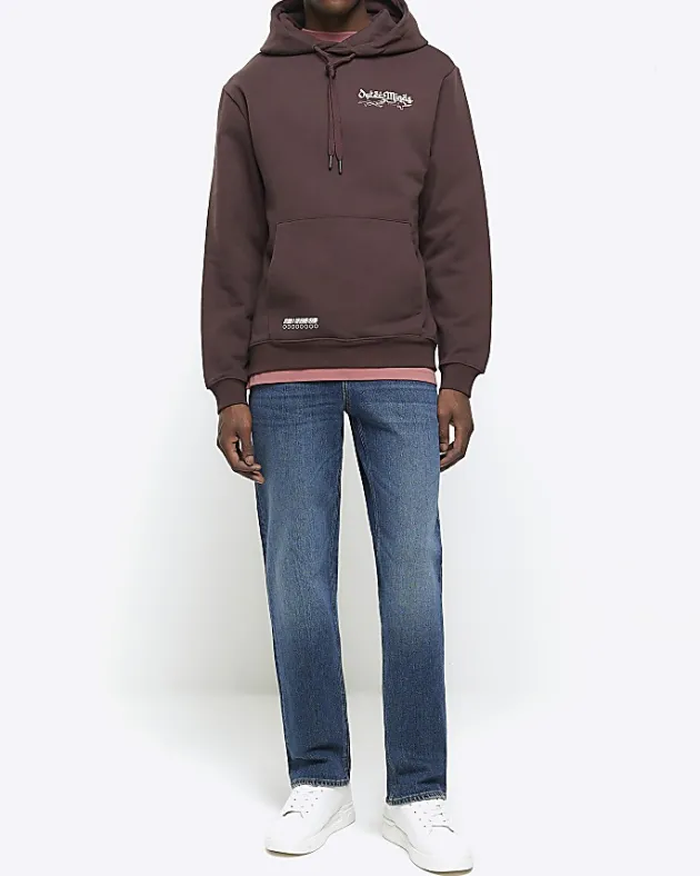 River Island Washed regular fit graphic hoodie< Hoodies & Sweatshirts