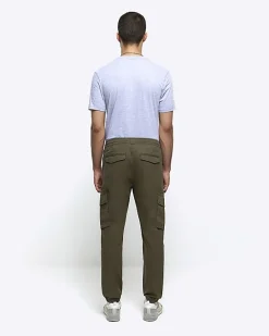 River Island Washed regular fit cargo joggers< Trousers