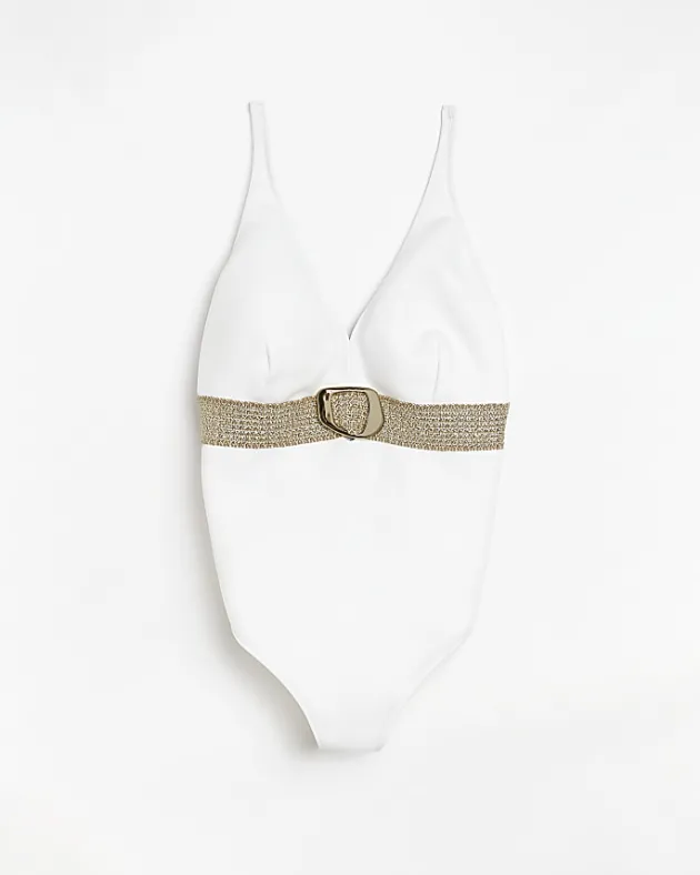River Island belted swimsuit< Plus
