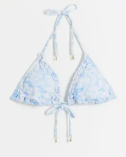 River Island floral frill triangle bikini top< Swimwear & Beachwear