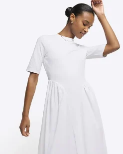 River Island godet detail t-shirt midi dress< Dresses