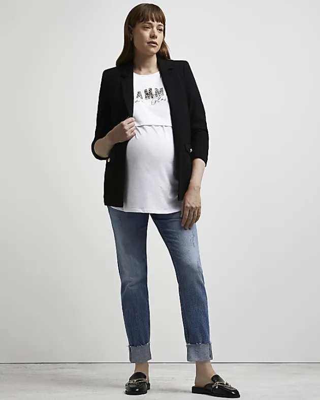 River Island graphic nursing t-shirt< Maternity
