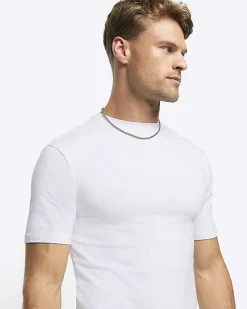 River Island multipack of 5 muscle fit t-shirts< Essentials