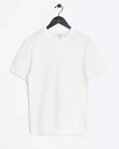 River Island muscle fit brick knit t-shirt< Jumpers & Cardigans