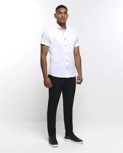 River Island muscle fit short sleeve shirt< Shirts