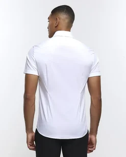 River Island muscle fit short sleeve shirt< Shirts