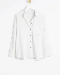 River Island oversized shirt with linen< Co-ord Sets