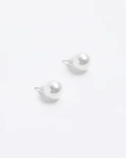 River Island Pearl Stud Earrings< Jewellery