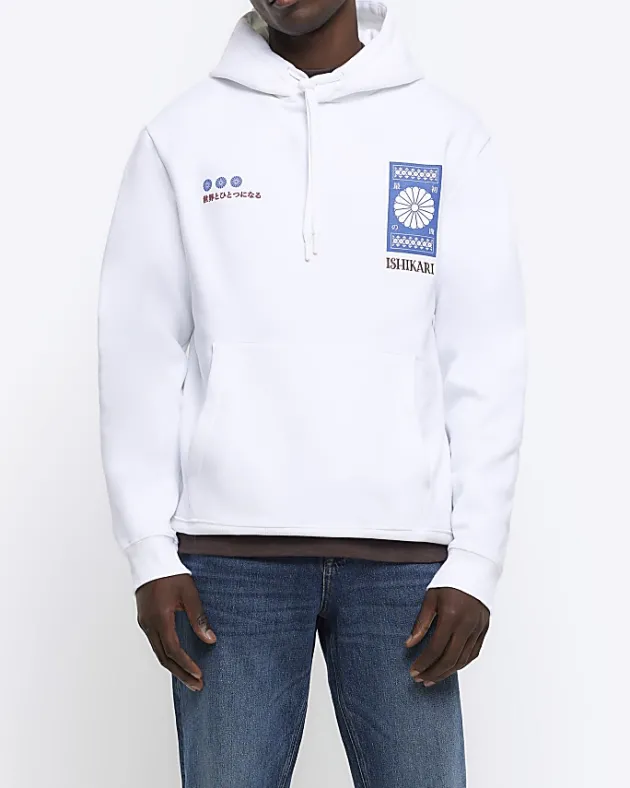 River Island regular fit graphic Japanese hoodie< Hoodies & Sweatshirts