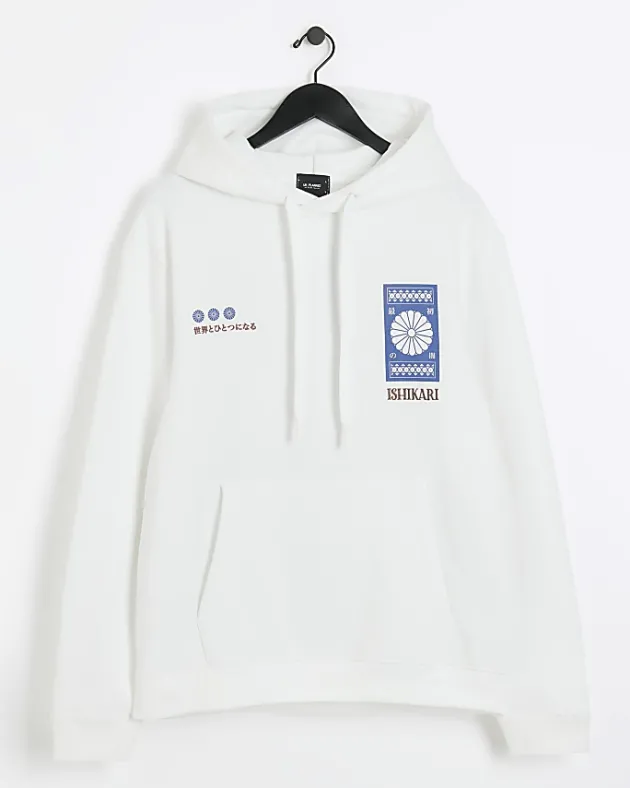 River Island regular fit graphic Japanese hoodie< Hoodies & Sweatshirts