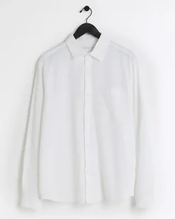 River Island regular fit linen blend shirt< Shirts