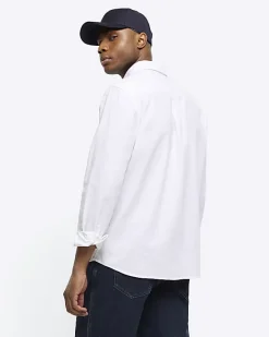 River Island regular fit linen blend shirt< Shirts