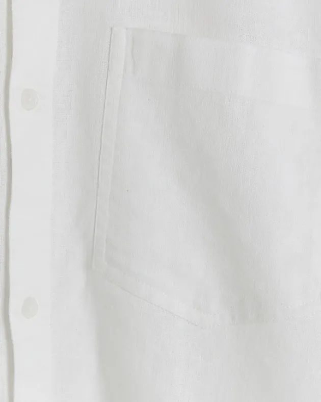 River Island regular fit linen blend shirt< Shirts