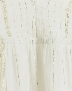River Island shirred tiered beach mini dress< Dresses