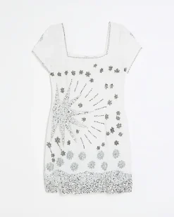 River Island silk sequin detail bodycon mini dress< Dresses