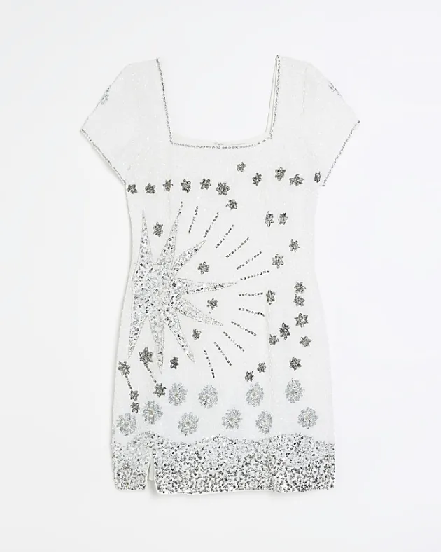 River Island silk sequin detail bodycon mini dress< Dresses
