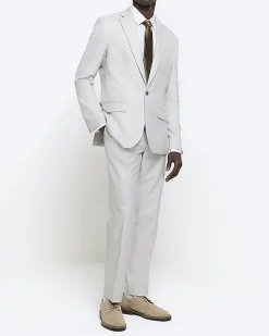 River Island slim fit double cuff smart shirt< Shirts