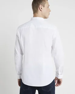 River Island slim fit long sleeve shirt< Big & Tall