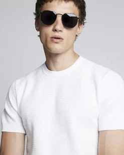 River Island slim fit textured knit t-shirt< Jumpers & Cardigans