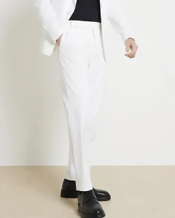 River Island slim fit tuxedo suit trousers< Suits