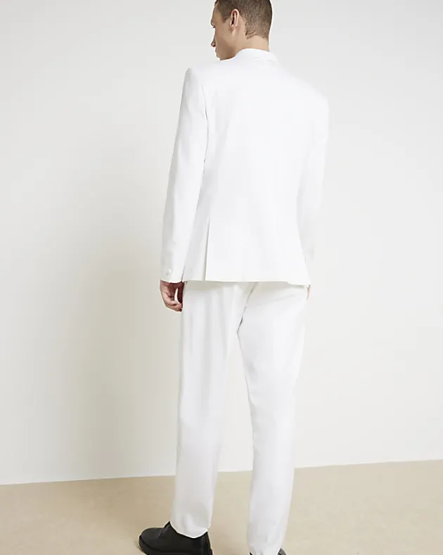 River Island slim fit tuxedo suit trousers< Suits
