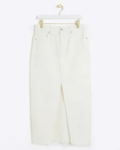 River Island split hem denim maxi skirt< Skirts