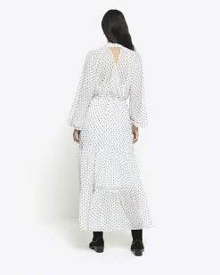 River Island spot bow swing midi dress< Dresses
