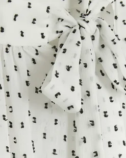 River Island spot bow swing midi dress< Dresses