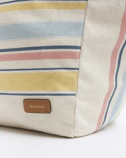 River Island canvas stripe tote bag< Bags, Purses & Luggage