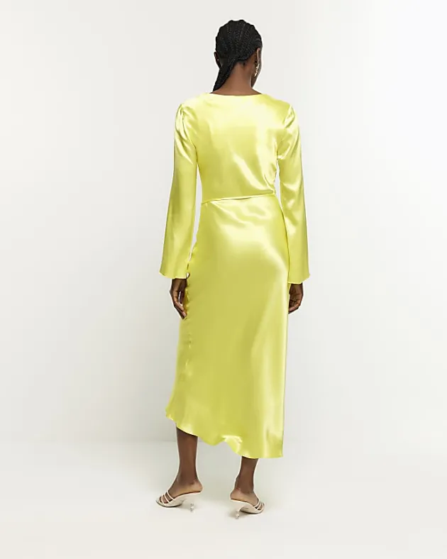 River Island satin belted slip midi dress< Dresses